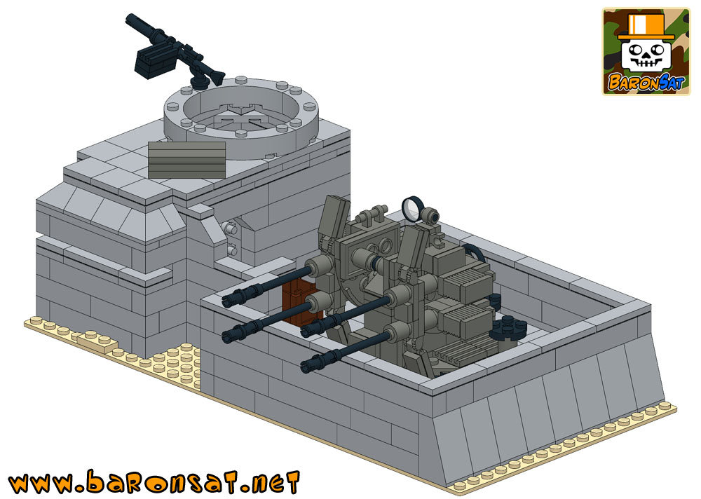 Lego moc German Flak Bunker Building Instructions custom